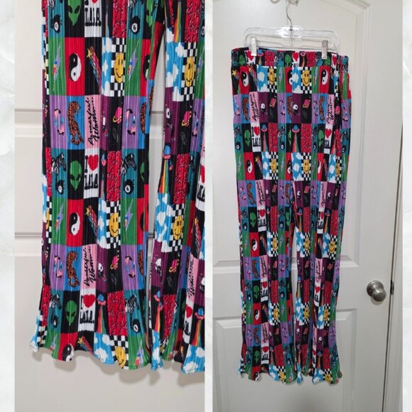 Patchwork Print Plisse Set - Picture 3 of 15